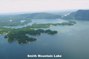 Aerial photo of Smith Mountain Lake